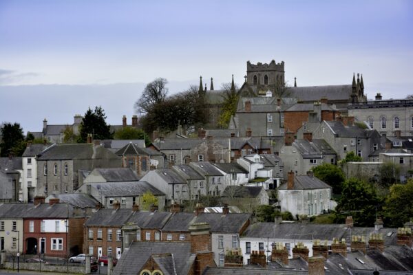Residential top view of county Armagh, Ireland