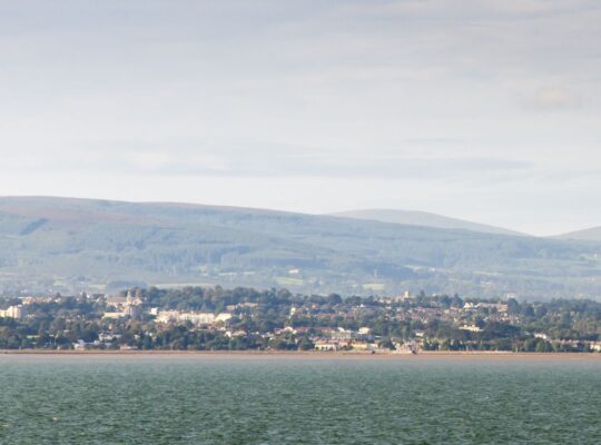 the cityscape view of Booterstown and Seafront of Dublin